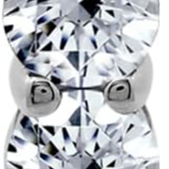 Sterling Silver Band Ring Platinum Plated Cubic Zirconia 3 Carat Jewelry - Picture 3 of 7